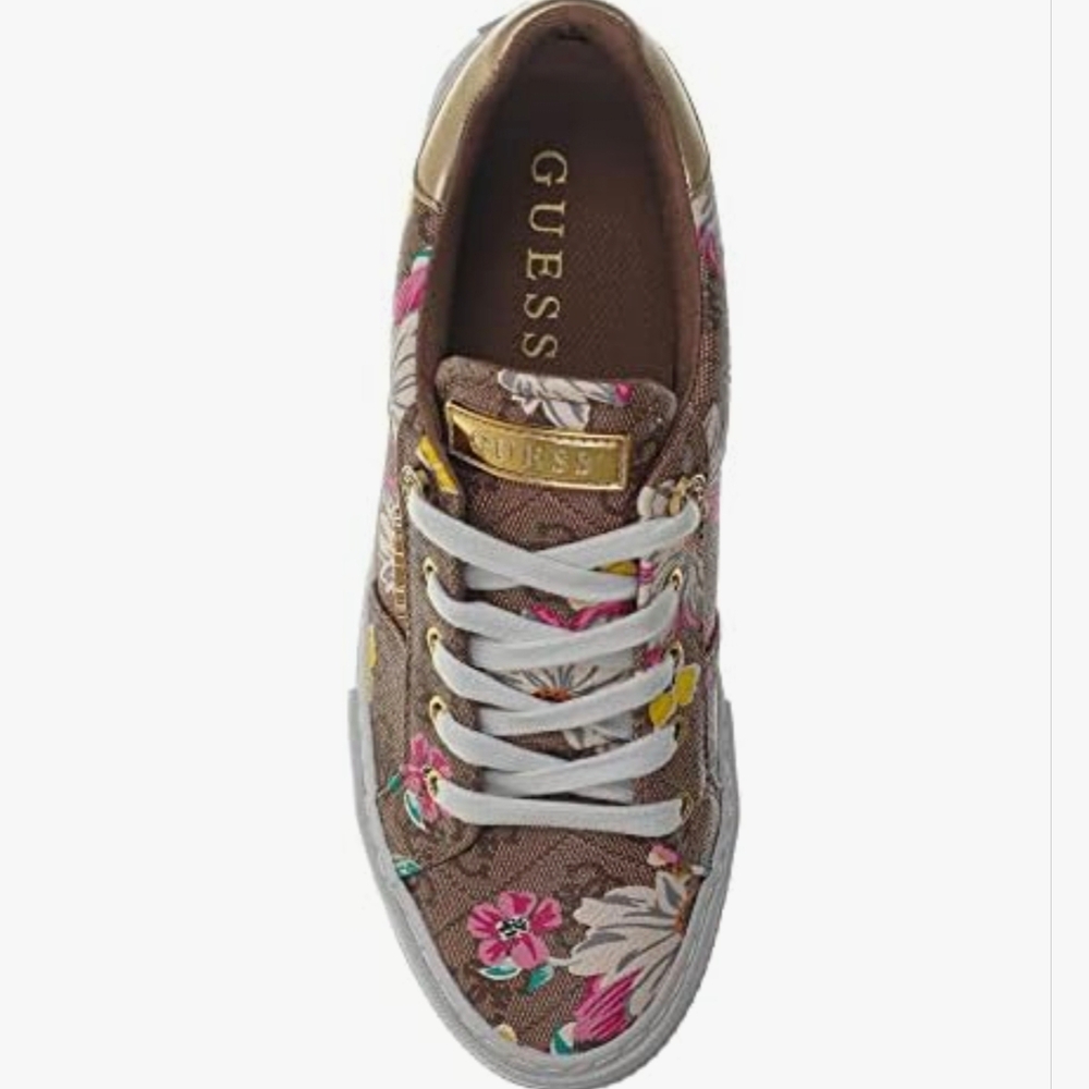 GUESS Womens Loven Sneaker Brown Size 10 - Picture 3 of 5